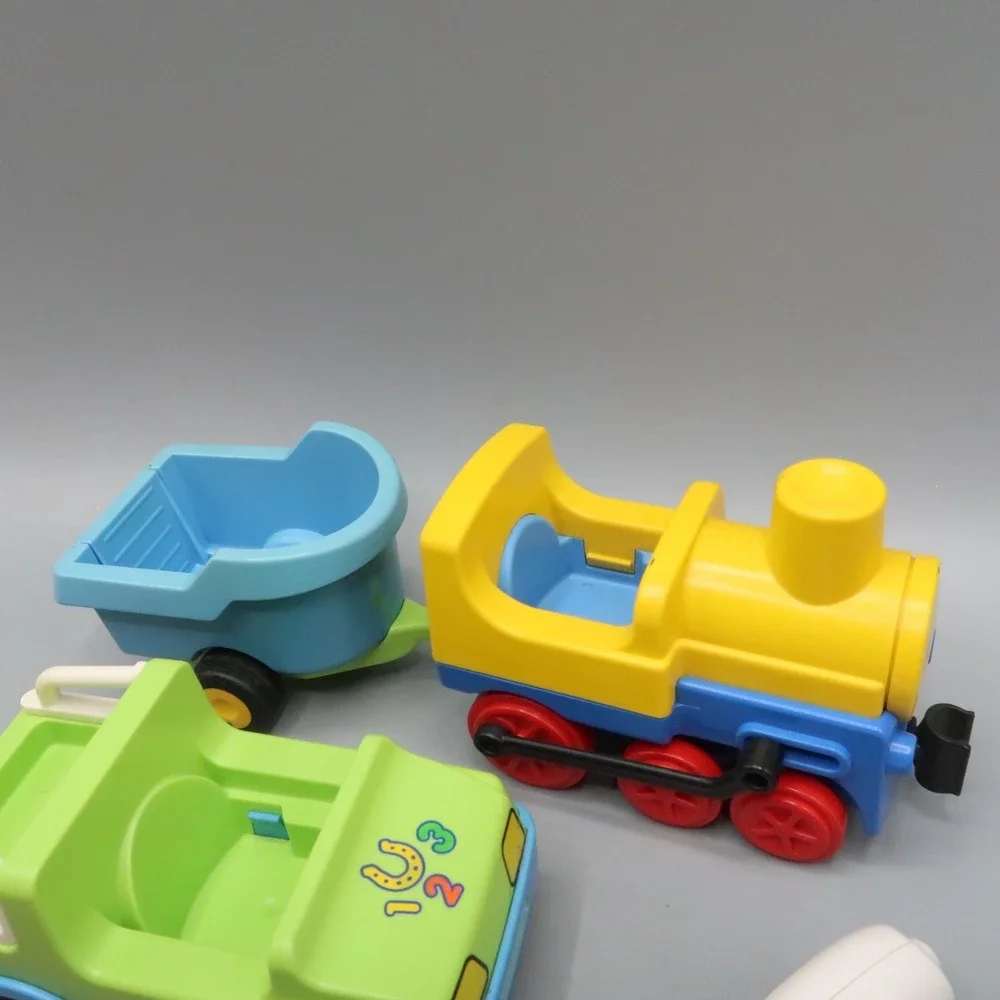Vintage Playmobil 123 Horse Child Carrots‎ Tractor Train Farm Animal Sheep Lot